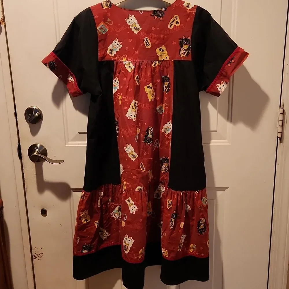 Vintage RM Lucky Cat Muumuu M